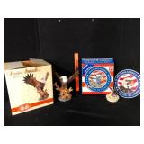 Classic Treasures Eagle Sculpture and Clock