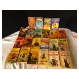 Lot of 22 Vintage Western Paperback Novels