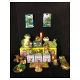 Large Lot of Frog Figurines and Garden Decor