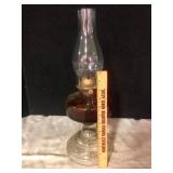 Antique Pressed Glass Kerosene Stand Lamp