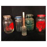 Vintage Sun Tea and Party Jug Glass Jars Lot of 5