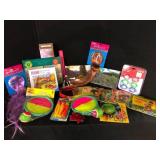 Lot of Vintage Toys Puzzles and Record Books
