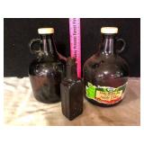 Lucky Leaf Little Brown Jug Cider Glass Lot of 3