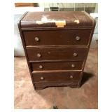 Art Deco Waterfall 4 Drawer Chest 28x16x42