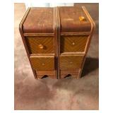 Pair of Art Deco Waterfall Nightstands