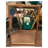 Vintage Wood Frame Rectangular Wall Mirror