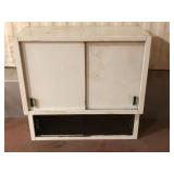 Pair of Metal Wall Cabinets - Sliding Doors