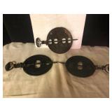 Lot of 3 Cast Iron Dampers Griswold and Diamond