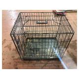Folding Wire Dog Crate with Plastic Pan