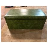Woblo Missouri Green Vinyl Wood Storage Chest