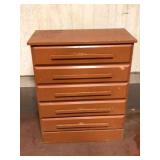 Painted Five Drawer Wood Chest 30x15x37 in