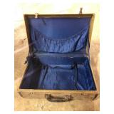 Vintage Tweed Covered Hardside Suitcase