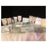 Large Lot of Stamped Quilt Blocks and Linens
