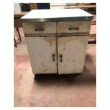 Vintage Metal Kitchen Base Cabinet 31x25x36