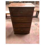 Wood 4 Drawer Chest 25 by 16 by 40 in
