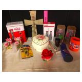 Coca-Cola Tin Bank Shakers and Decor Box Lot