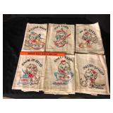 Set of 6 Puppy Embroidered Kitchen Towels