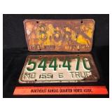 Pair of 1955 Missouri Truck License Plates