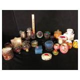 Large Lot of Vintage Candles and Holders