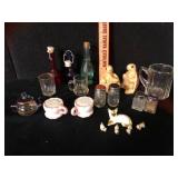 Miniature Glass and Bone China Lot of 20 Pieces