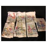 Set of 7 Days of the Week Embroidered Towels