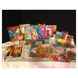 Large Lot of Coloring Books and Art Supplies