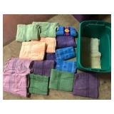 Large Lot of Bath Towels and Washcloths