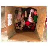 Box Lot of Yarn and Crochet Pattern Books