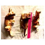 Set of 3 Artmark Japan Ceramic Monkey Figurines