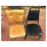 Pair of Mid Century Metal Frame Side Chairs
