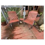 Wood/Metal Corner Glider w/Built In Side Table Wood/Metal Corner Glider w/Built In Side Table