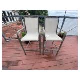 Pair of Counter Height Outdoor Chairs