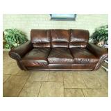 La-Z-Boy Leather Couch 7 ft