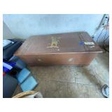 Old Wooden Toy Chest 47-1/2"L x 21"W x 16"H