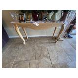 Light Wood Entry Table 48"L x 16-1/2"W x 27"H Light Wood Entry Table 48"L x 16-1/2"W x 27"H