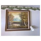 Cantrell Framed Painting Outdoor Scene