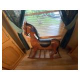 Vintage Wooden Rocking Horse