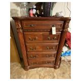 Wood 5-Drawer Chest of Drawers