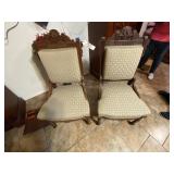 Wood Chairs w/Upholstered Cushion Seats and Backs Wood Chairs w/Upholstered Cushion Seats and Backs