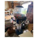 Large Gumball Machine 25¢ All Plastic 56" Tall