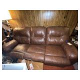 Leather Couch w/2 Recliners approx 7ft