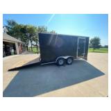 2014 Lark 18ft Enclosed Trailer w/Drop Down Tailga