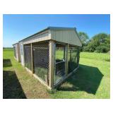 Wood Frame Dog House 4 ft w/Walk In Locking Door