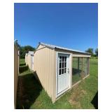 Wood Frame Dog House 4 ft w/Walk In Locking Door