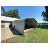 Metal Frame Tin Siding Carport 21ft L x 18ft W x 9 Metal Frame Tin Siding Carport 21ft L x 18ft W x 9