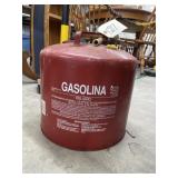 5 gal. Metal gas jug w/ contents