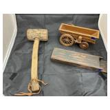 Wooden Mallet & Wooden Wagon