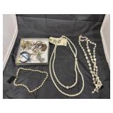Box of asstd. Jewelry beaded necklaces