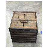 Wooden Egg Crate 13" L x 13" W x 10" H