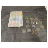 Asstd. Beads & medallions in organizing case